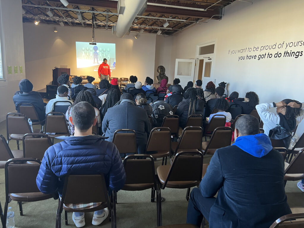 Neshoba Youth Council Director Leroy Clemons leads discussion on racial healing.